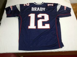 Reebok NFL Equipment Authentic Stitched Jersey Patriots Tom Brady 12