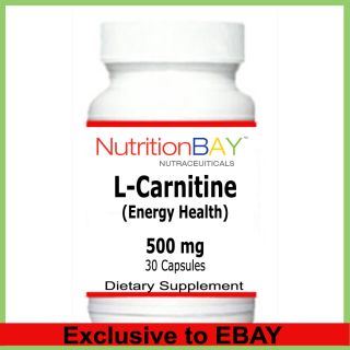 Carnitine, Energy Health, Fitness Support, 500 mg, 30 Capsules