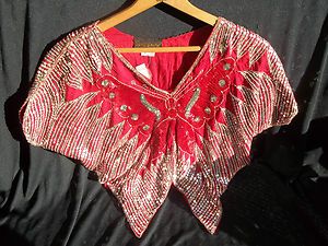 Womens Sequin Top Formal Top Red Top Party Top Wedding Mother of The