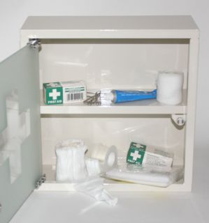 Lockable First Aid Cream Metal Wall Mounted Medicine Cabinet First Aid