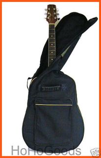 Acoustic Guitar Gig Bag Soft Padding Case Foam Black