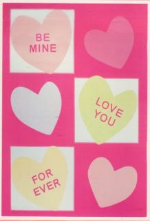  Day Candy Hearts Be Mine Love You Forever Large House Decorative Flag