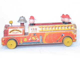 vintage fisher price winky blinky fire truck 200 toy nr