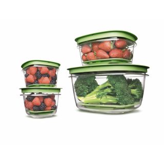  7J93 Stay Fresh Produce Saver Food Storage Containers Set of 8