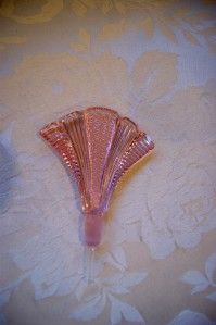 antique Czech Perfume Bottle Pink stopper with dauber intact