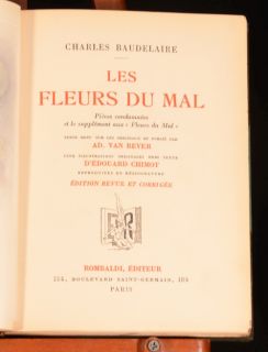  Les Fleurs Du Mal Baudelaire Madame Bovary Flaubert Zaehnsdorf