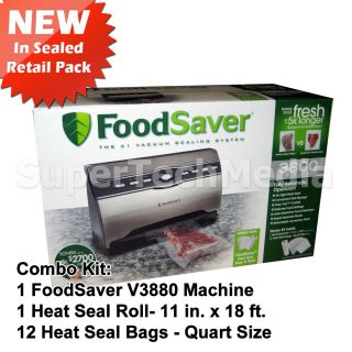  FoodSaver V3880 Food Saver Vacuum Sealer Kit with Seal Roll Bag