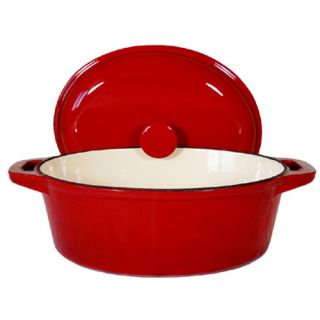 Fancycook Red Oval Enamel Cast Iron Dutch Oven 7 Qts Spring Super Sale