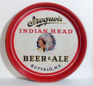 Vtg Iroquois Indian Head Beer Ale Tray Buffalo NY A C Co 71 A 5