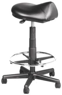  S115 Rolling Saddle Stool w Foot Ring