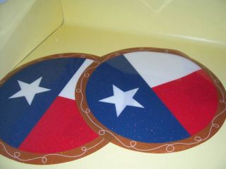 Two New Vinyl Texas Flag Placemats Lone Star Decor