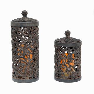 Flameless Candles LED Vines Light Apothecary Urn With Timer Gothic