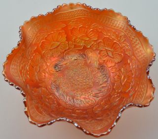 Fenton Art Glass Carnival Glass Marigold Bowl 3 75 Tall Collectible