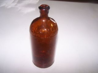 Vintage 8 Tall Brown Cork Top Clorox Bottle No Chips/Cracks