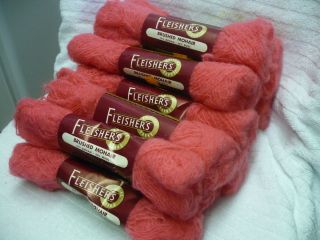 Vintage Fleishers Brushed Mohair Yarn 75 Mohair 25 Wool 15 Skeins