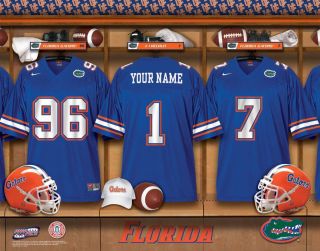 Florida Gators Locker Room Print Personalized