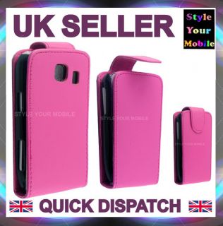  Corby 2 S3850 Stylish Smooth Pink Flip Leather Case Cover
