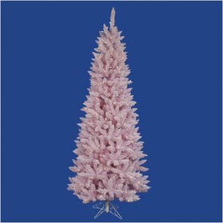 Vickerman Flocked Pink Spruce 108 Artificial Christmas Tree w LED