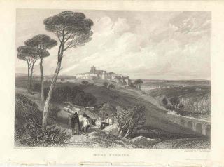 this is a vintage engraving titled mont ferrier which was published in