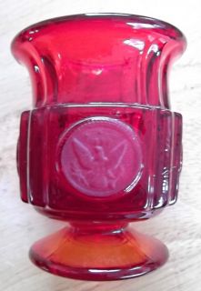 Fostoria Coin Ruby Red Urn Toothpick Holder Beautiful