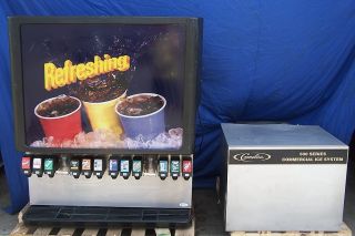 CORNELIUS FOUNTAIN SODA POP ICE MACHINE WITH DISPENSER 12 FLAVOR
