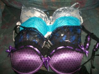  Lot of 4 Push Up Bras 3 NWOT 1 EUC 32 A 34B