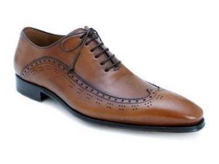 Mezlan Mens Fiano Tan Brown Italian Calfskin Leather Oxfords Shoes