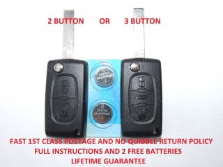 Fiat Scudo 3 Button New Key Fob Remote Case Blade