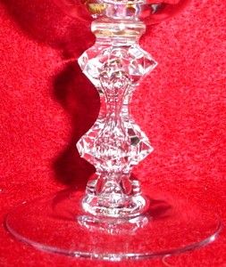 Tiffin Crystal 17679 2 Rose Pattern Wine Glass