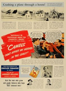 1938 Ad Camel Cigarettes Frank Frakes Pilot Donohue Original
