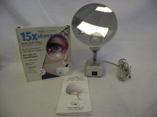 Floxite FL 615 15x Supervision Magnifying Mirror White Light Frosted