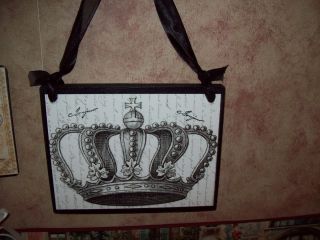Paris Decor Crown Plaque Sign French Decor Wall Hanging