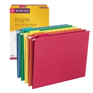 Smead Hanging File Folders Letter 1 5 Cut Tab Assorted Primary Colors