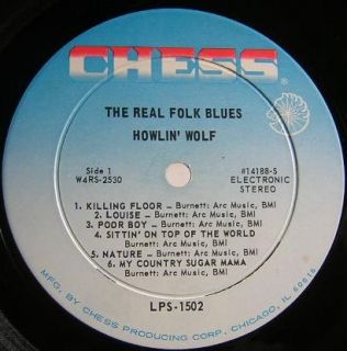 Howlin’ Wolf “The Real Folk Blues” Chess LP 1502 Blues Vinyl VG