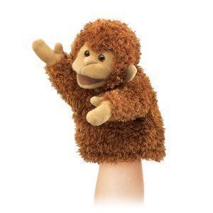 Folkmanis Little Monkey Hand Puppet moveable paws and mouth New