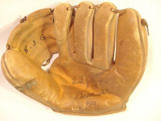 Vintage Frank J Malzone Denkert Baseball Glove