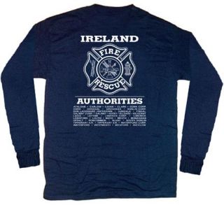 Ireland Fire Rescue Irish T Shirt 4XL Long Sleeves