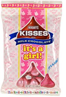 pink foil wrapped there are about 45 kisses in each bag sorry these