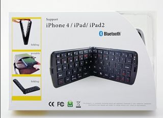 Mini Bluetooth Wireless Portable Fold Up Keyboard for iPhone 4 iPad 2