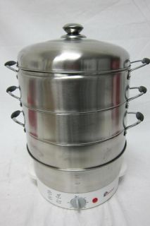 Secura Stainless Steel 6 Quart Food Steamer with Steam 360 Technology