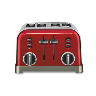 New Cuisinart CPT 180MR 4 Slice Classic Metal Toaster Metallic Red*