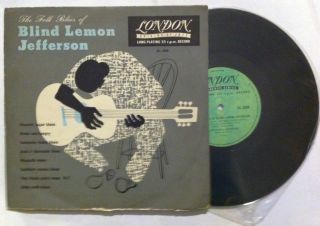 Blind Lemon Jefferson The Folk Blues 10 LP UK London Al 3508 RARE