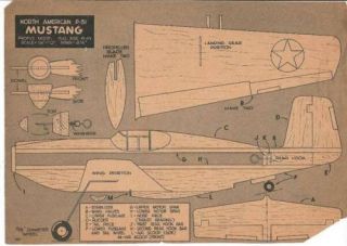 North American P 51 Mustang Plans Assembly Instructions