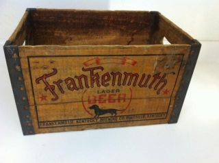 vintage frankenmuth 12 24 oz beer bottle crate vintage frankenmuth