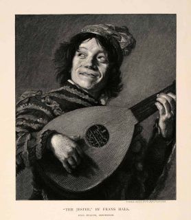   Engraving Timothy Cole Jester Frans Hals Dutch Golden Age Lute Music