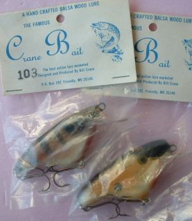  Bait A Hand Crafted Balsa Wood Lure New in Pkg Friendly WV