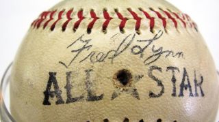 Joe DiMaggio Autographed Fred Lynn Wilson All Star Baseball