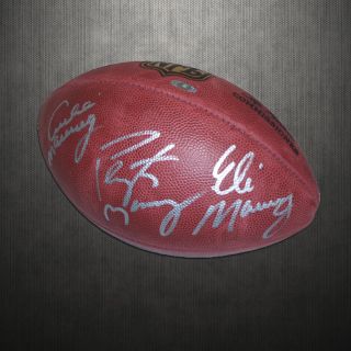  Manning, Eli Manning and Archie Manning Autographed Football   Steiner