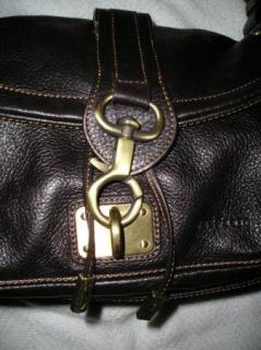 Frederic T Paris France Pebble Leather Shoulder Bag Purse