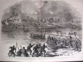   War Print 7th Michigan 19th 20th Massachusetts Attack Fredericksburg